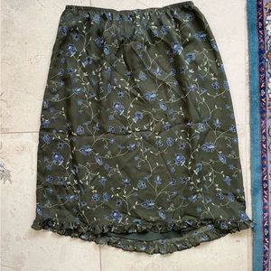gorgeous floral green skirt